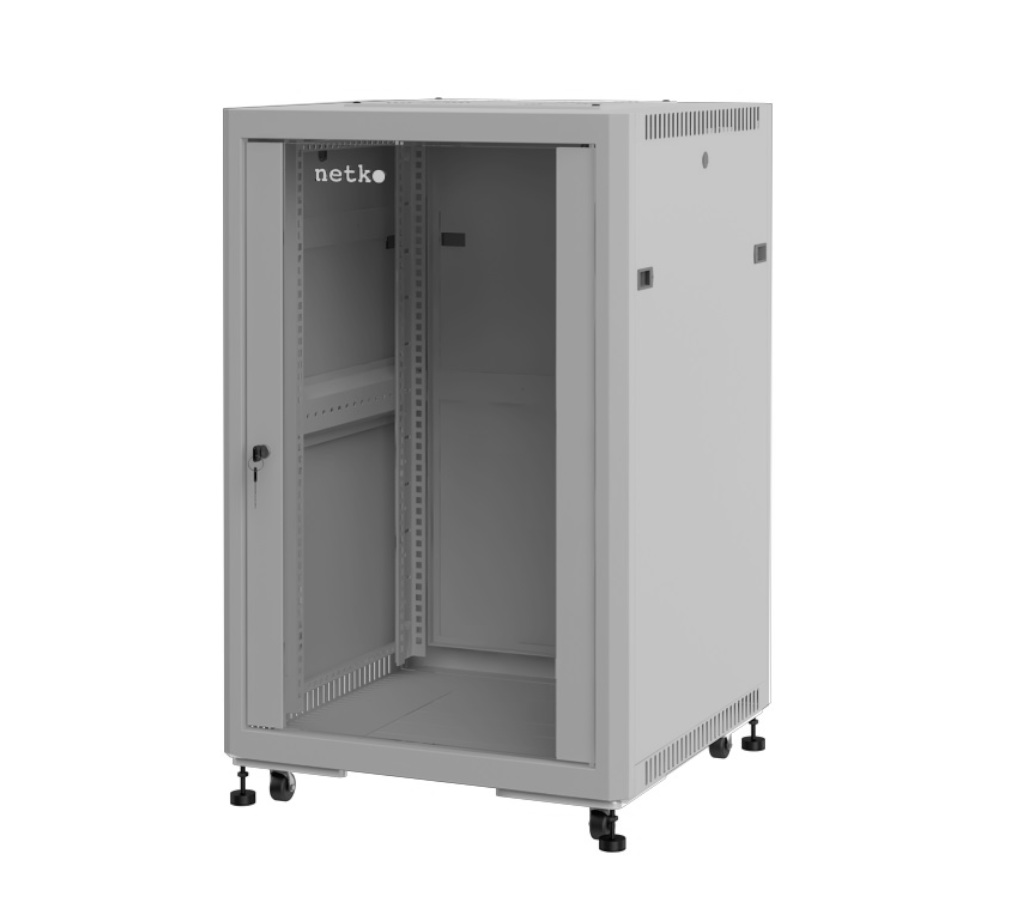 Шкаф напольный 19" Netko 15U серия Optima (600х800х822), передняя дверь ...