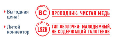 Патч-корд Technolink FTP4 cat.5е, 3.0м, BC, LSZH, серый, литой коннектор