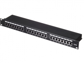 патч-панель ftp, 19", 24 порта rj45, cat.5е, 1u, krone type